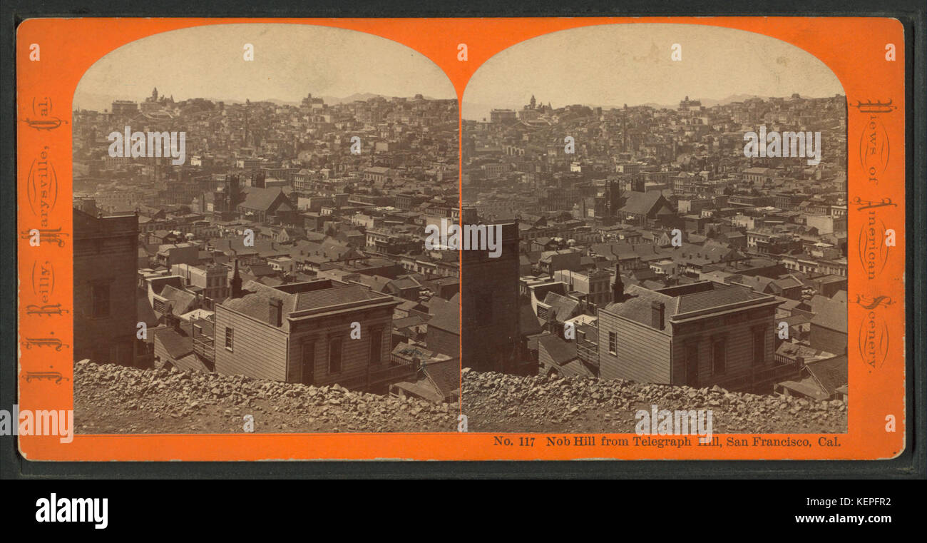 Nob Hill, from Telegraph Hill, San Francisco, Cal, from Robert N