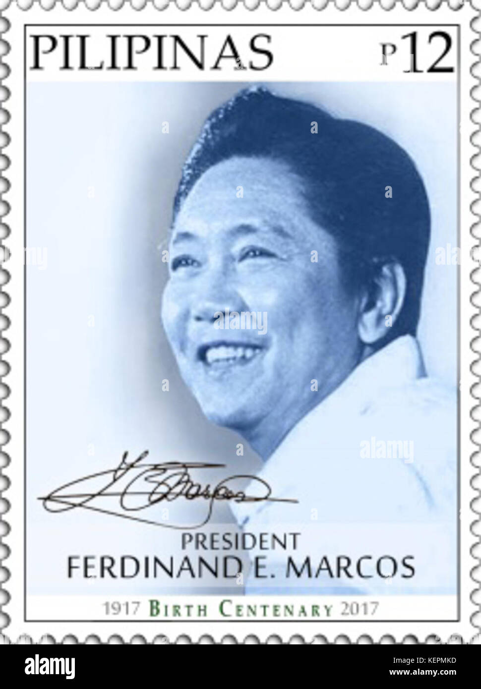 Ferdinand Marcos 2017 stamp of the Philippines Stock Photo Alamy