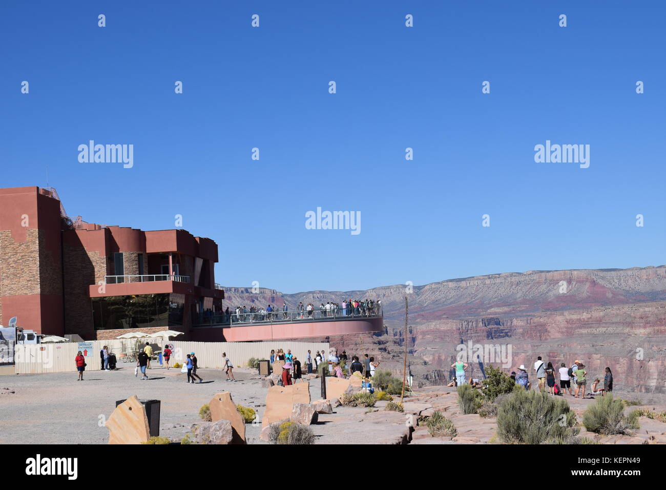 Amazing views from the Grand Canyon Skywalk, a horseshoeshaped