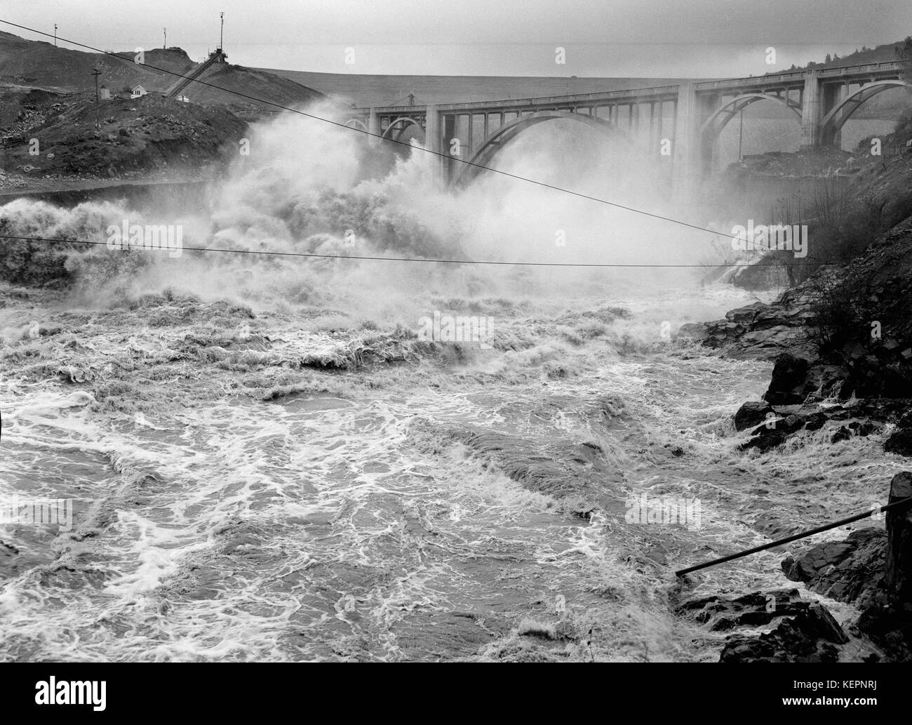 BM Oroville Flood 2438 3 12 23 1964 Stock Photo Alamy