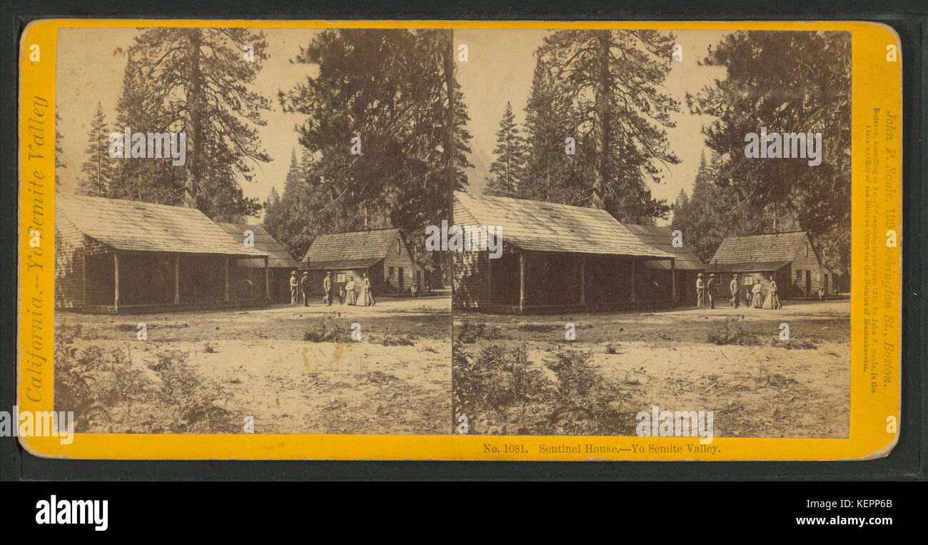 The photograph of Sentinel House in Yosemite Valley, captured by John P ...