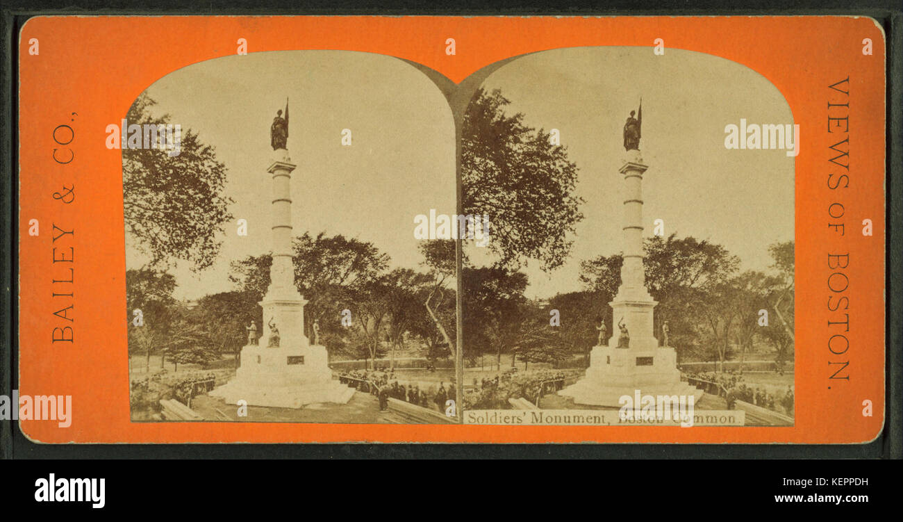 Soldier's monument, Boston Common, by Bailey and Co Stock Photo - Alamy