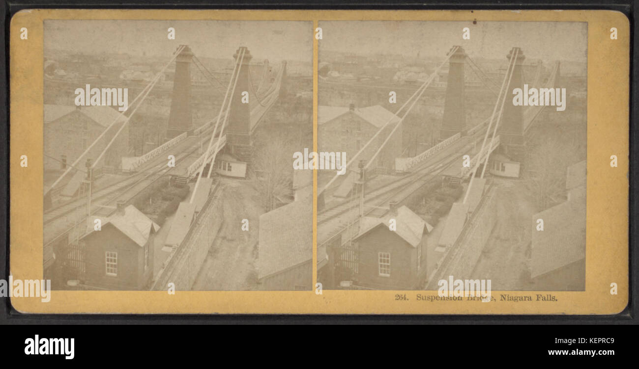 Suspension Bridge, Niagara Falls, from Robert N. Dennis collection of