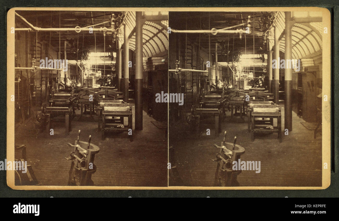 Stereotype room, Herald building, from Robert N. Dennis collection of stereoscopic views Stock Photo