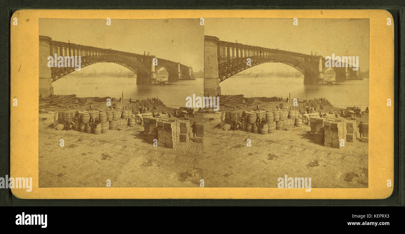 The Bridge from foot of Washington ave, by Boehl & Koenig 2 Stock Photo