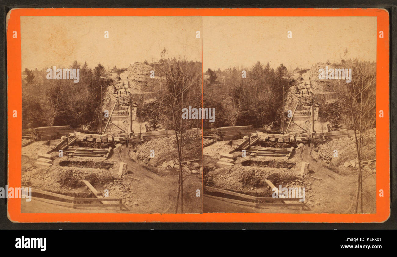 Water works, Newton, Mass, from Robert N. Dennis collection of stereoscopic views 2 Stock Photo