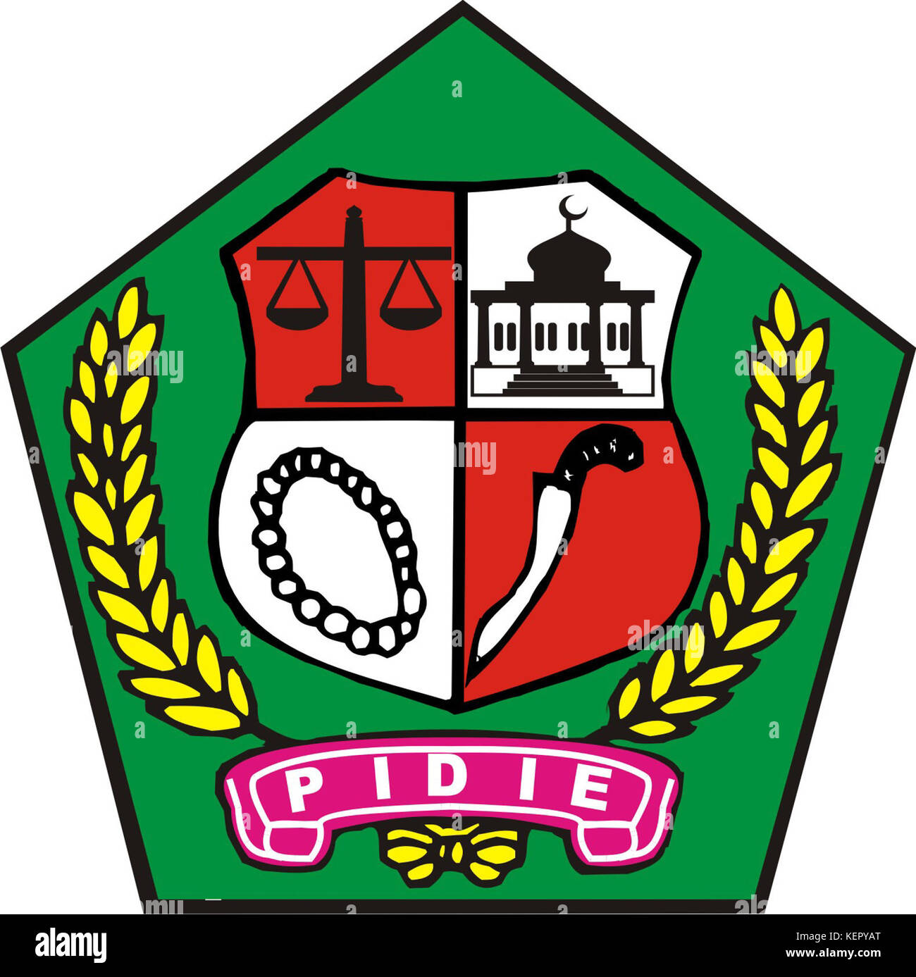 Lambang Kabupaten Pidie Stock Photo Alamy