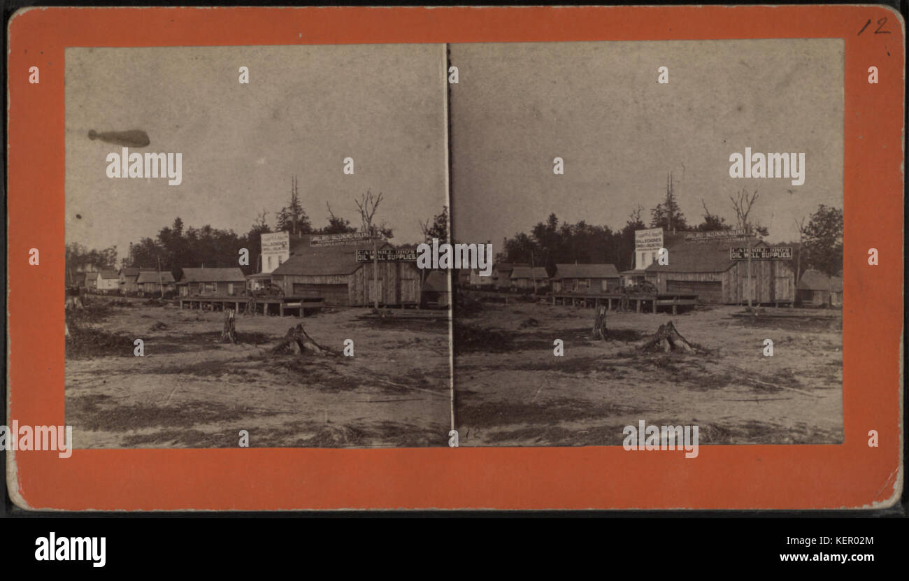 Oil Well supplies stores in Rock City, from Robert N. Dennis collection of stereoscopic views