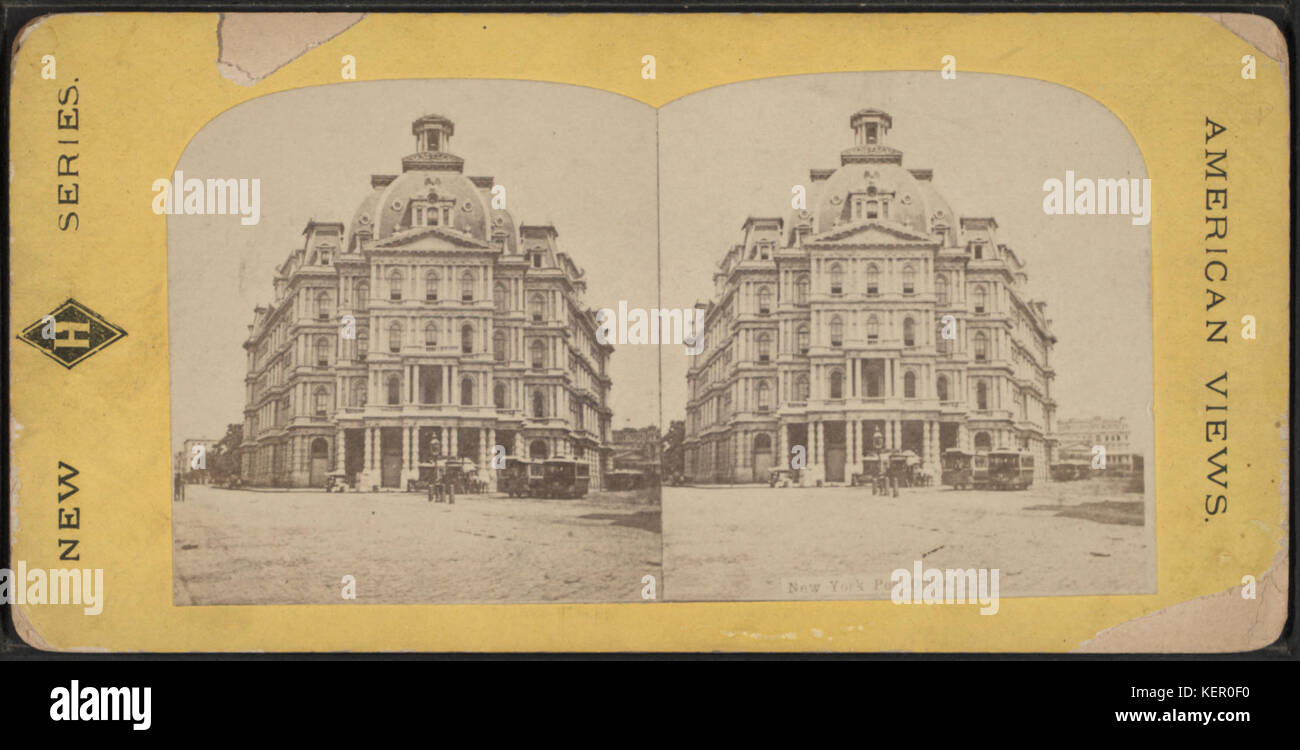 New York post office, from Robert N. Dennis collection of stereoscopic