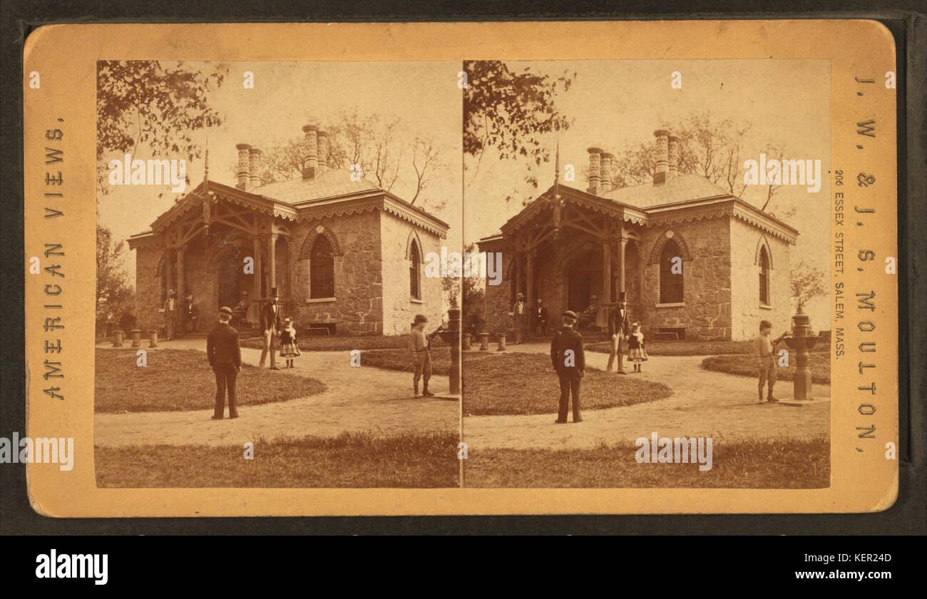 Sedgeley Guard House, Fairmount Park, from Robert N. Dennis collection of stereoscopic views Stock Photo