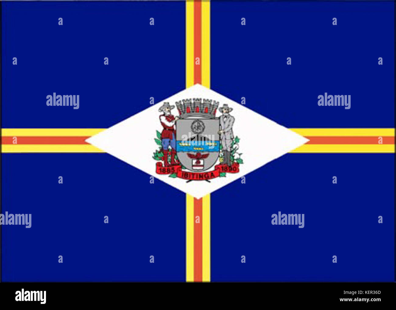 Bandeira de Ibitinga Stock Photo