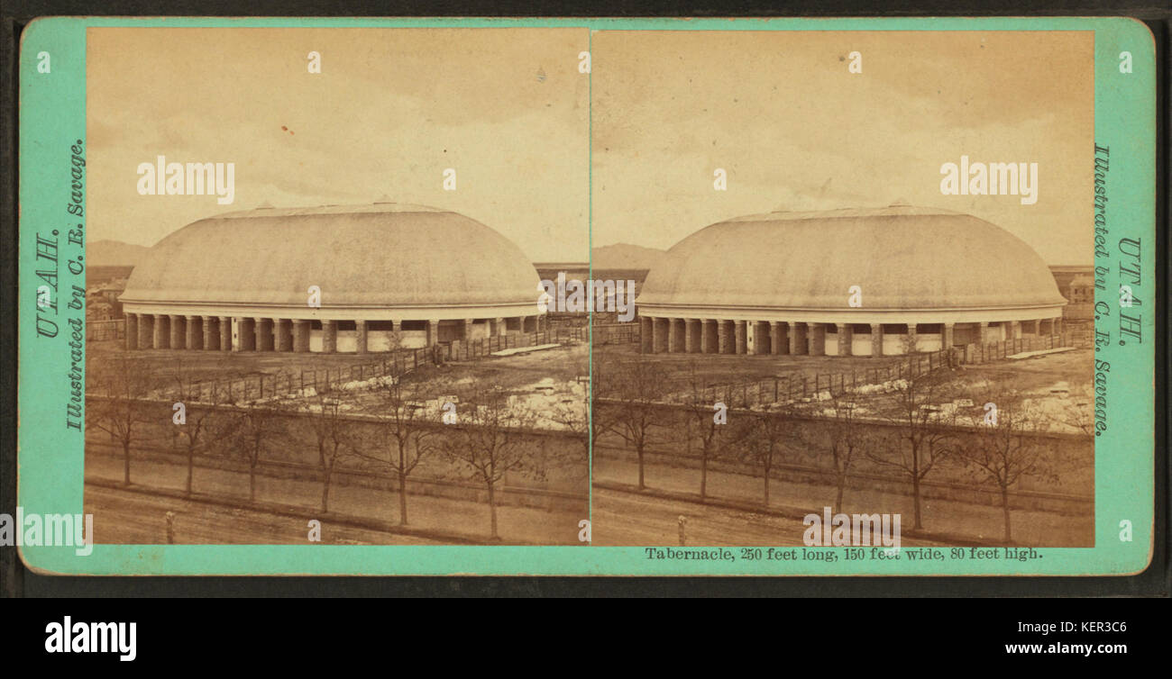 Tabernacle, 250 feet long, 150 feet wide, 80 feet high, by Savage, C. R. (Charles Roscoe), 1832 1909 2 Stock Photo