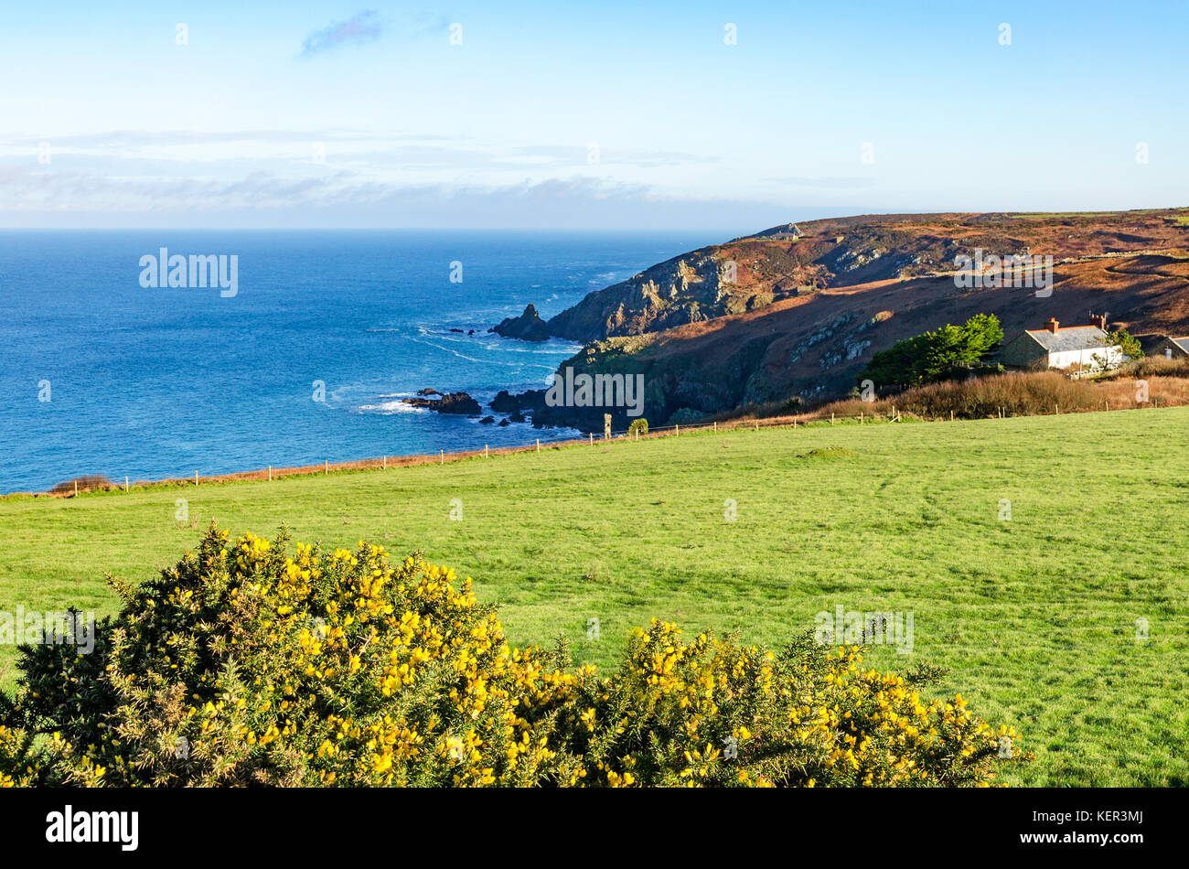 view of zennor head in penwith, cornwall, england, britain, uk. Stock Photo