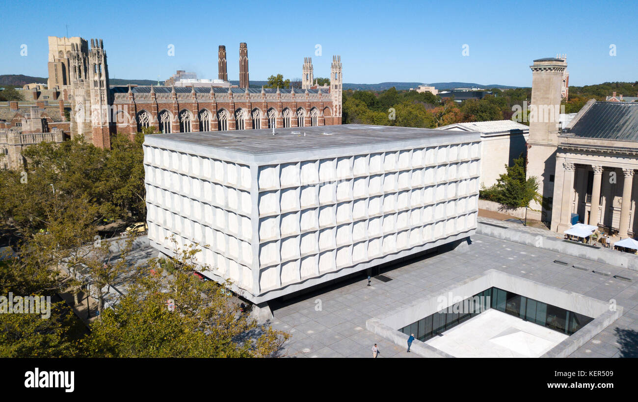 Yale Beinecke Rare Book and Manuscript Library, Yale University Campus, New Haven, Connecticut, USA Stock Photo