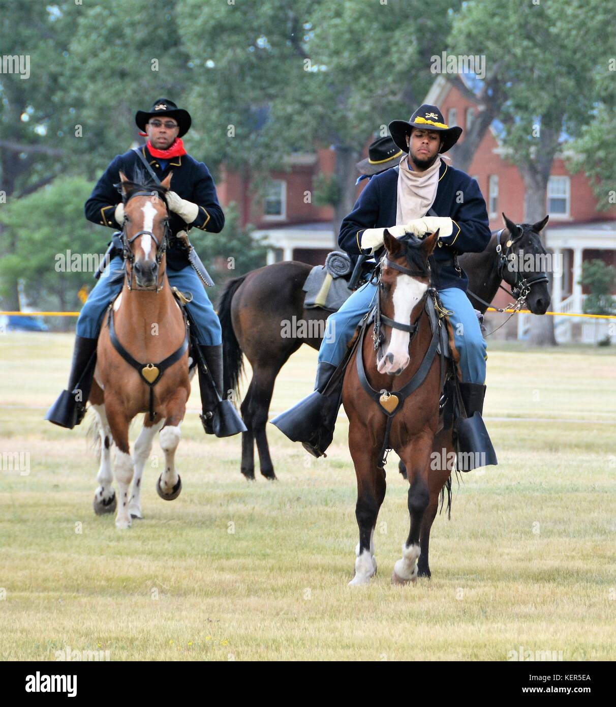 Unidentified Buffalo Soldier Horseback Riding Demonstration in Stock Photo  - Alamy