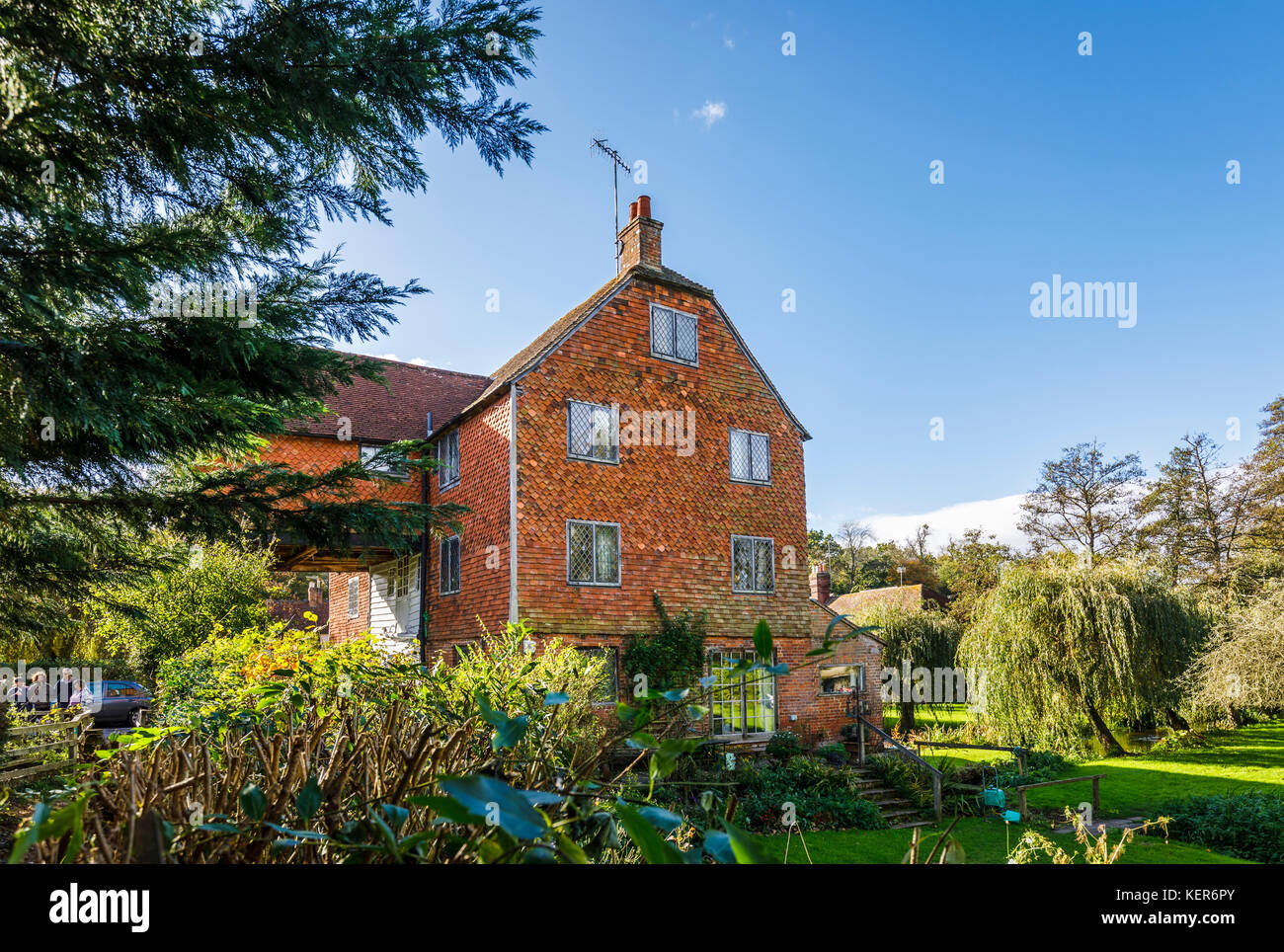 Eighteenth century Shalford Mill, an historic water mill and listed