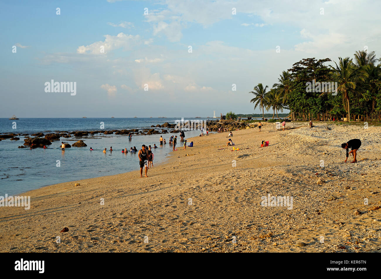 Tanjung Lesung Beach, Pandeglang, Banten, Indonesia Stock Photo