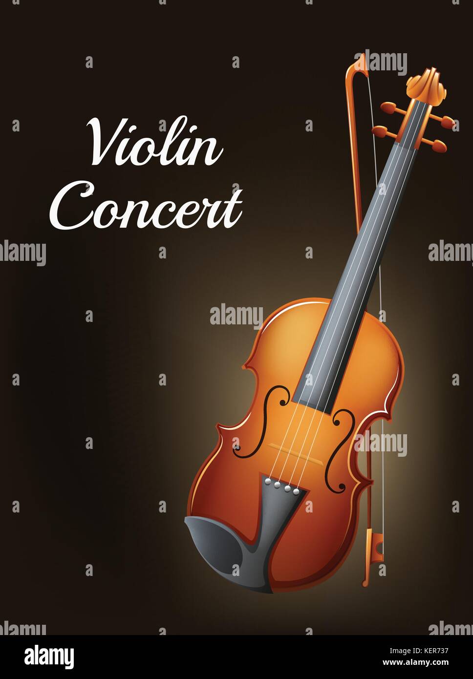 Illustration of a violin concert poster Stock Vector Image & Art Alamy