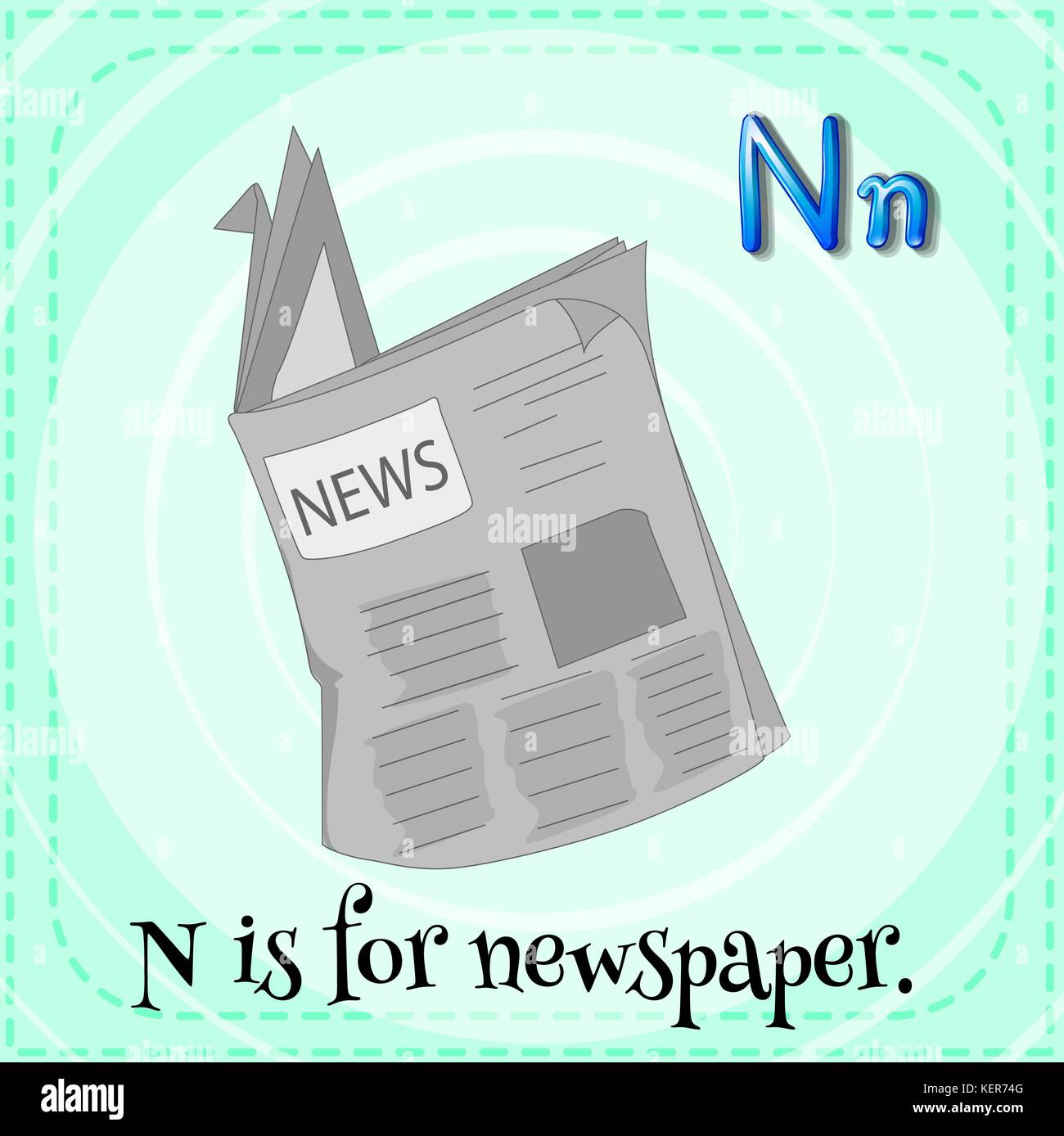 A letter N which stands for newspaper Stock Vector Image & Art Alamy