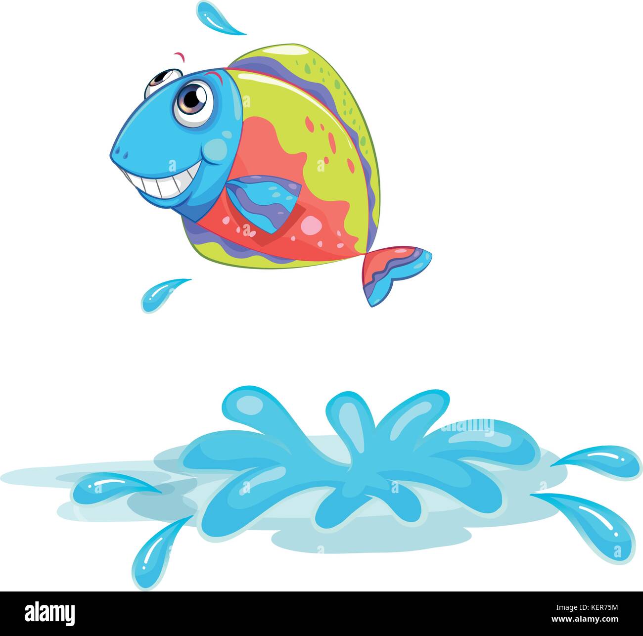Illustration of a colourful fish on a white background Stock Vector Image &  Art - Alamy