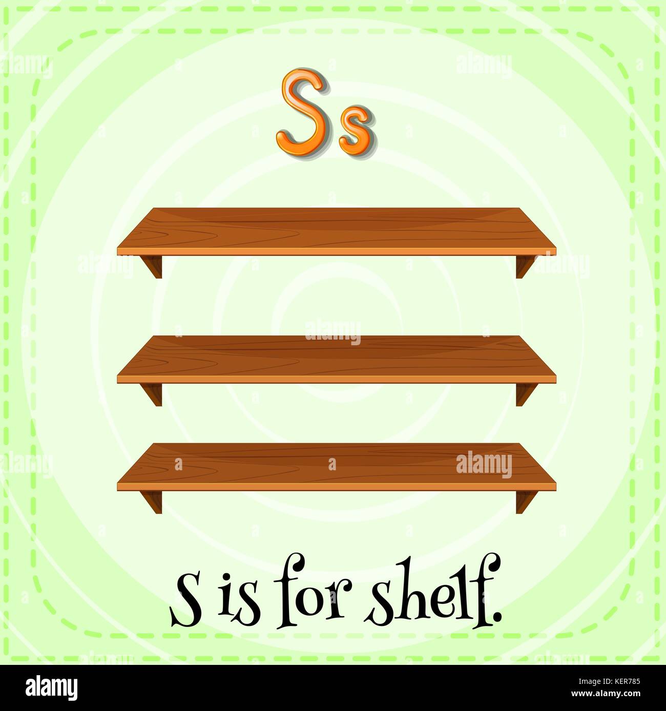 Illustration of a letter S is for shelf Stock Vector Image & Art Alamy