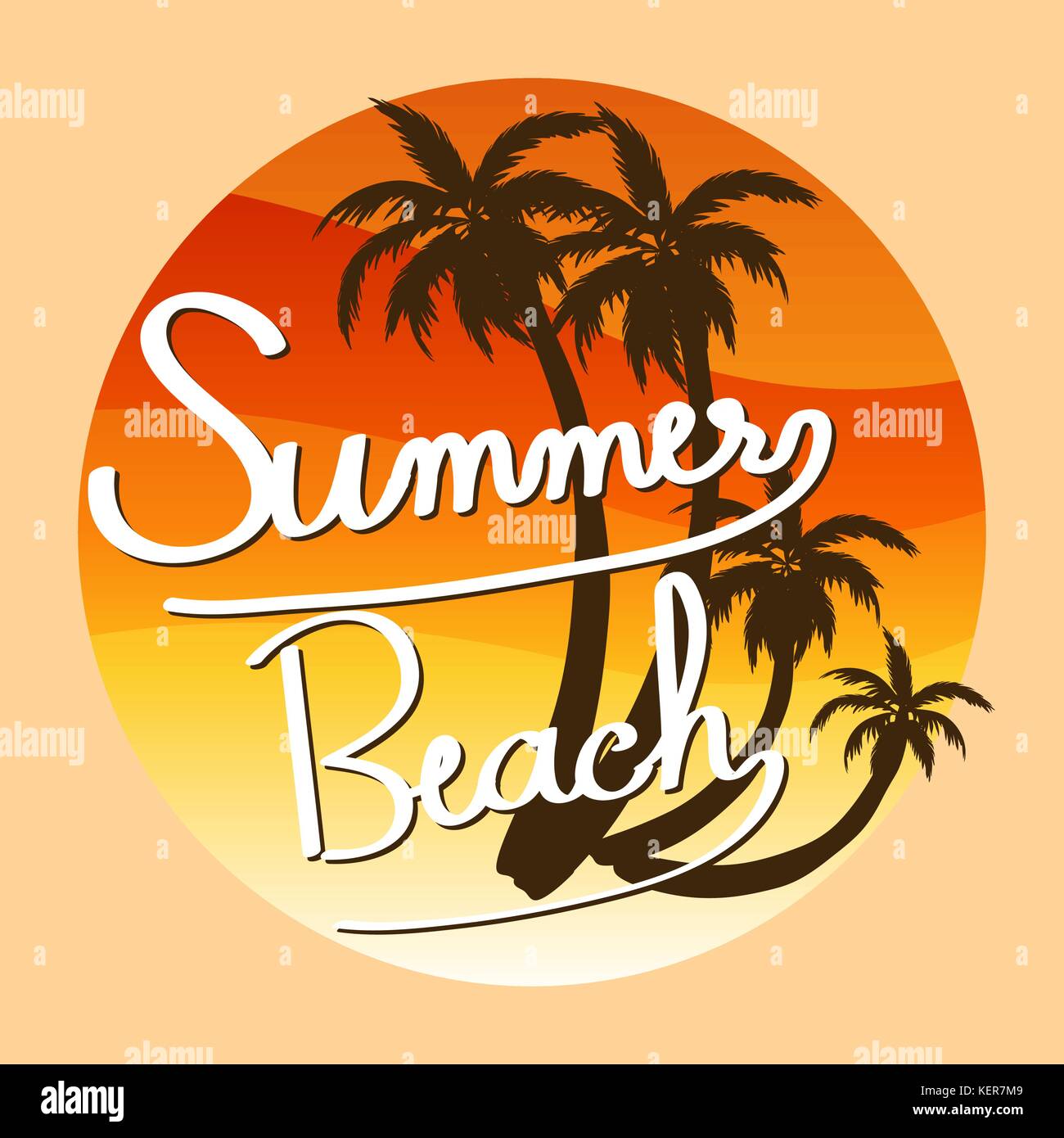A summer template at the beach Stock Vector Image & Art - Alamy