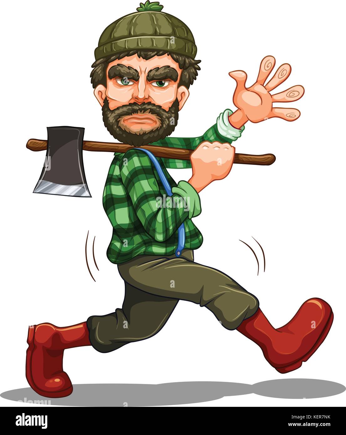 Illustration of a single lumberjack Stock Vector Image & Art Alamy