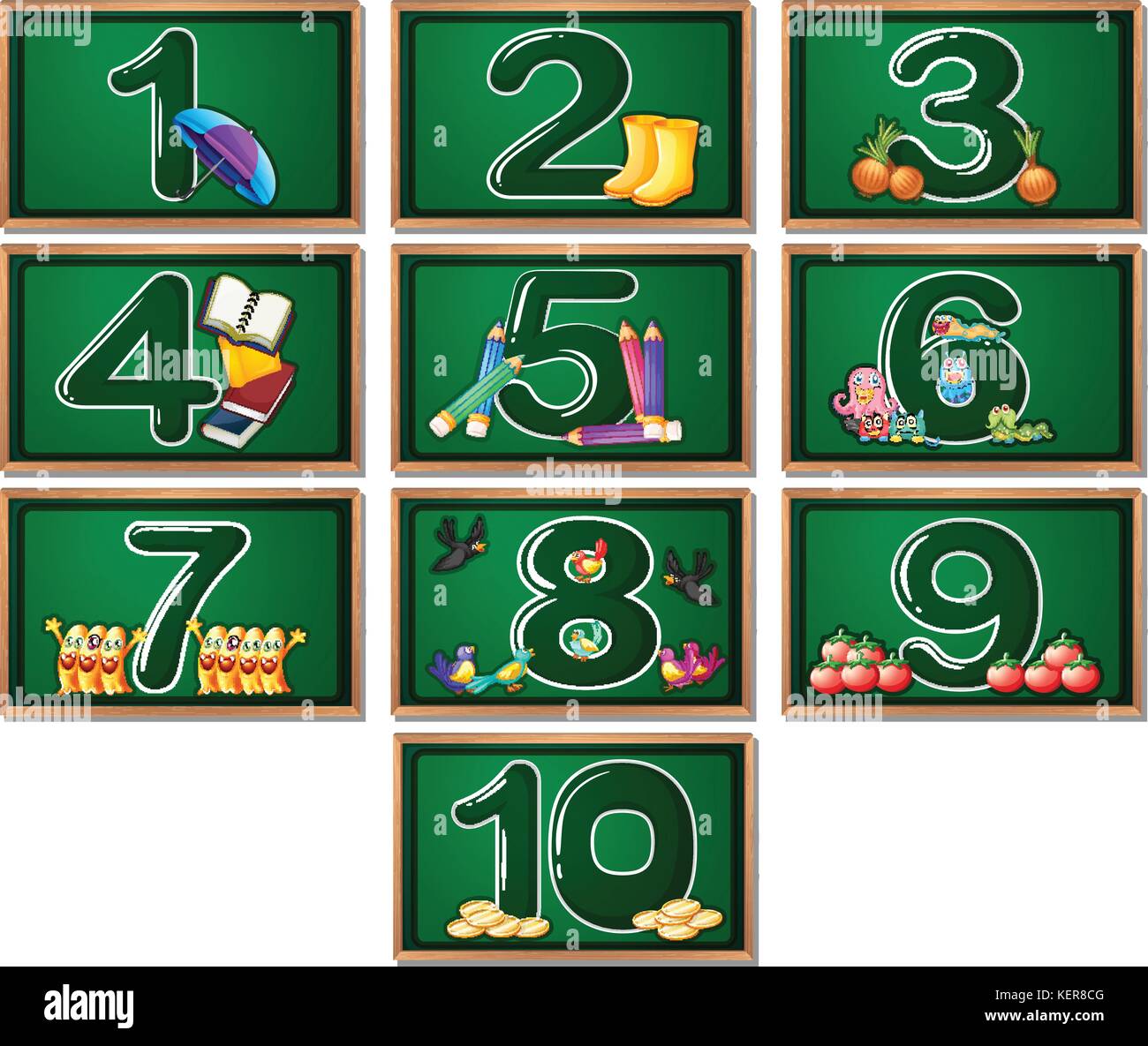 Numbers 1 to 10 Stock Vector Images - Alamy