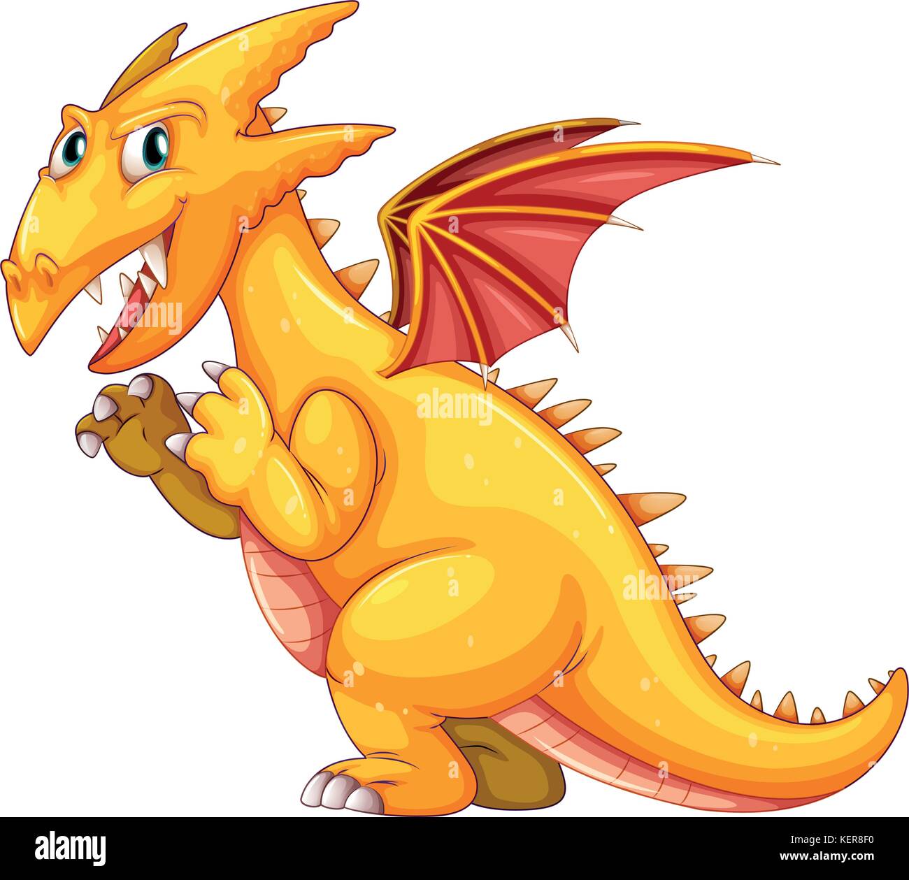 Illustration of a yellow dragon Stock Vector Image & Art Alamy