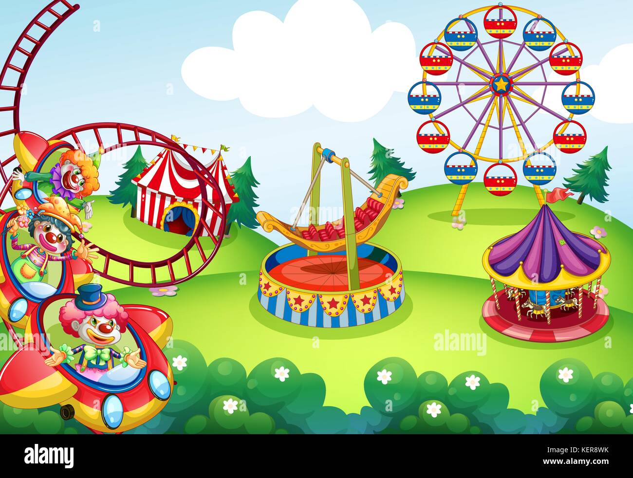 Wallpaper of circus and theme park design Stock Vector Image & Art - Alamy