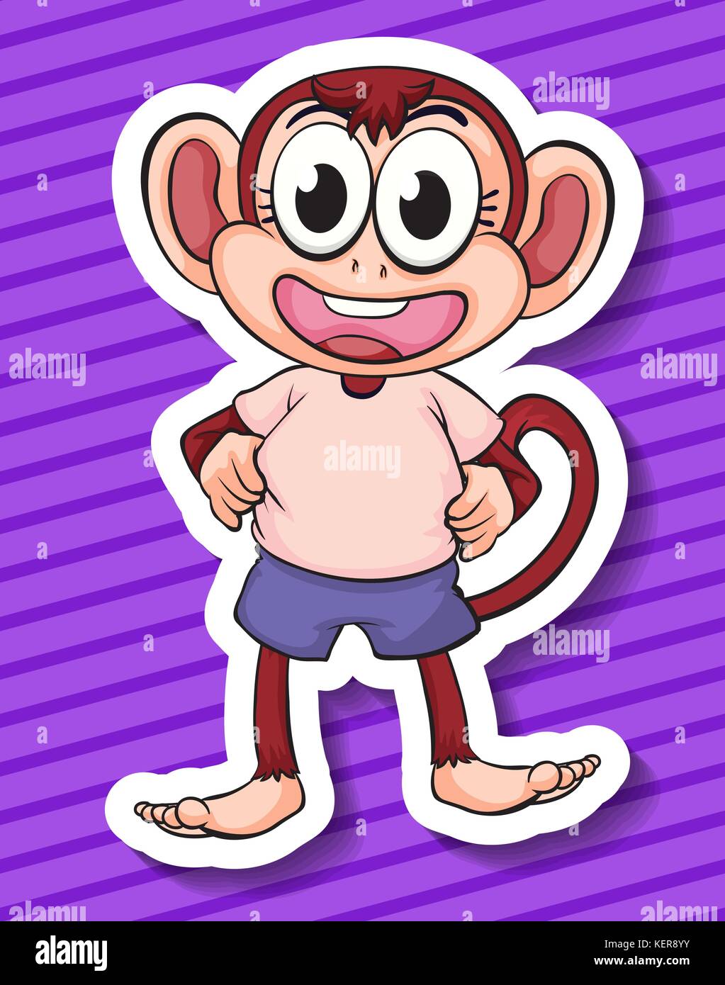 Illustration of a monkey with background Stock Vector Image & Art - Alamy