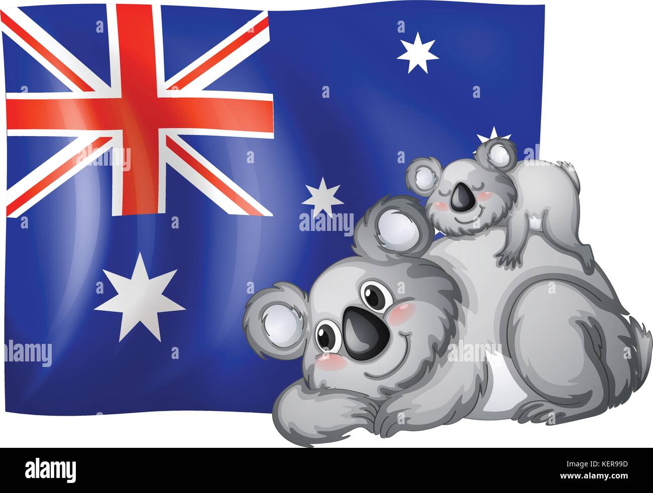 Illustration of an australian flag and koalas Stock Vector Image & Art ...