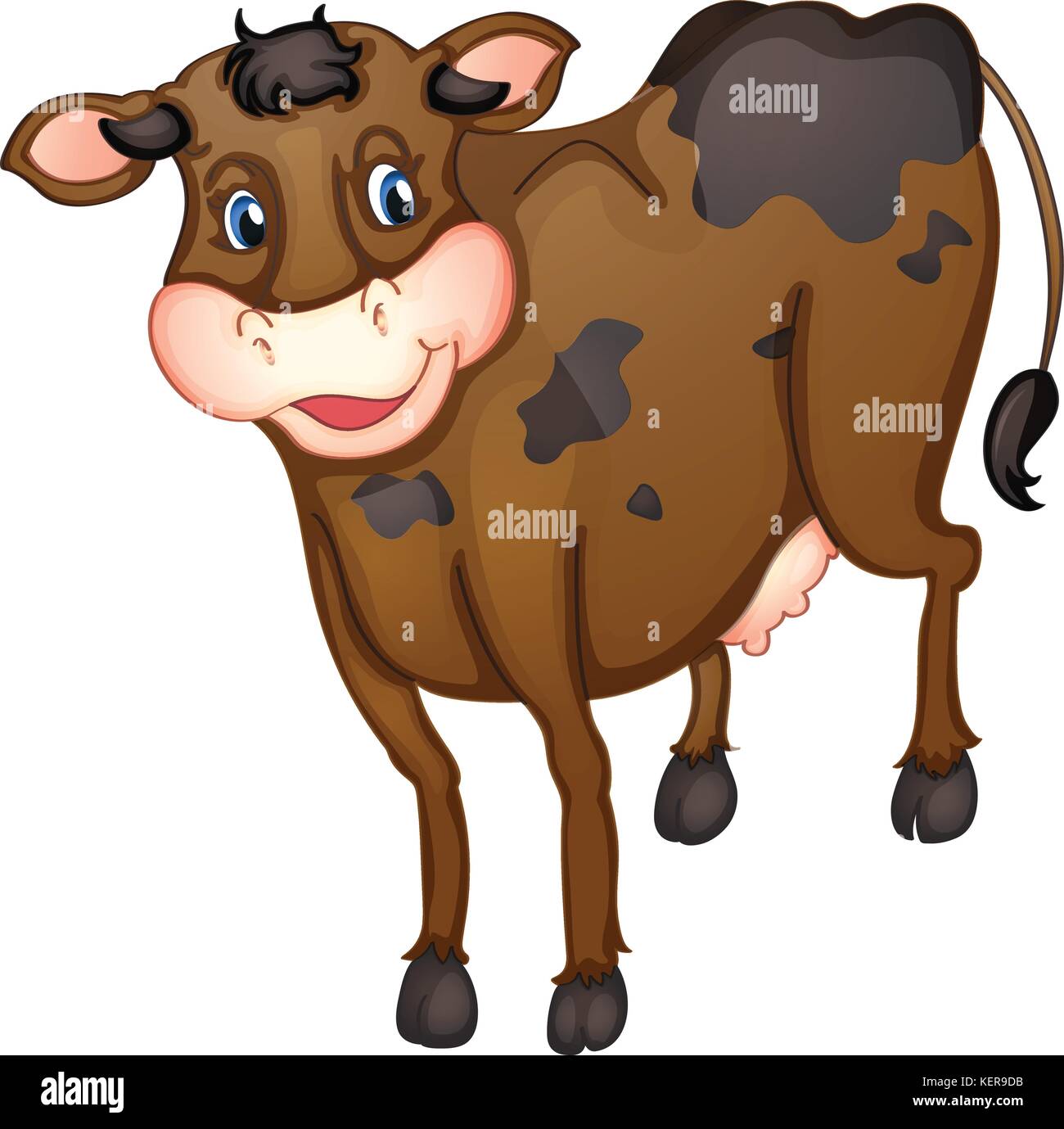 Illustration of a brown cow Stock Vector Image & Art Alamy