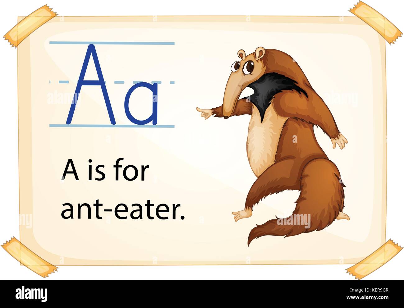 Illustration of a flashcard with letter A Stock Vector Image & Art - Alamy
