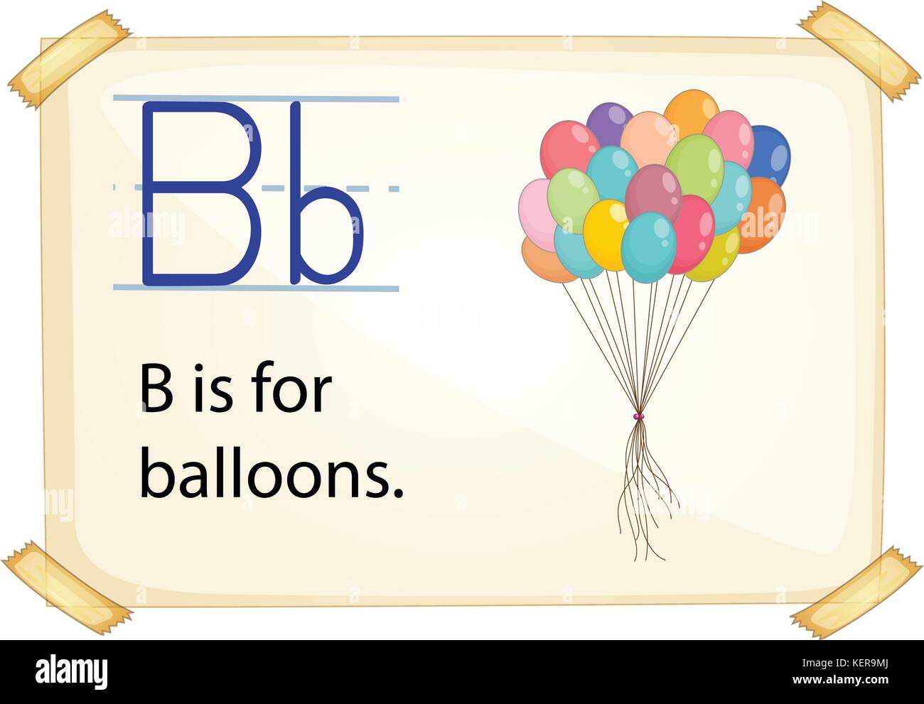 A letter B for balloons on a white background Stock Vector Image & Art -  Alamy