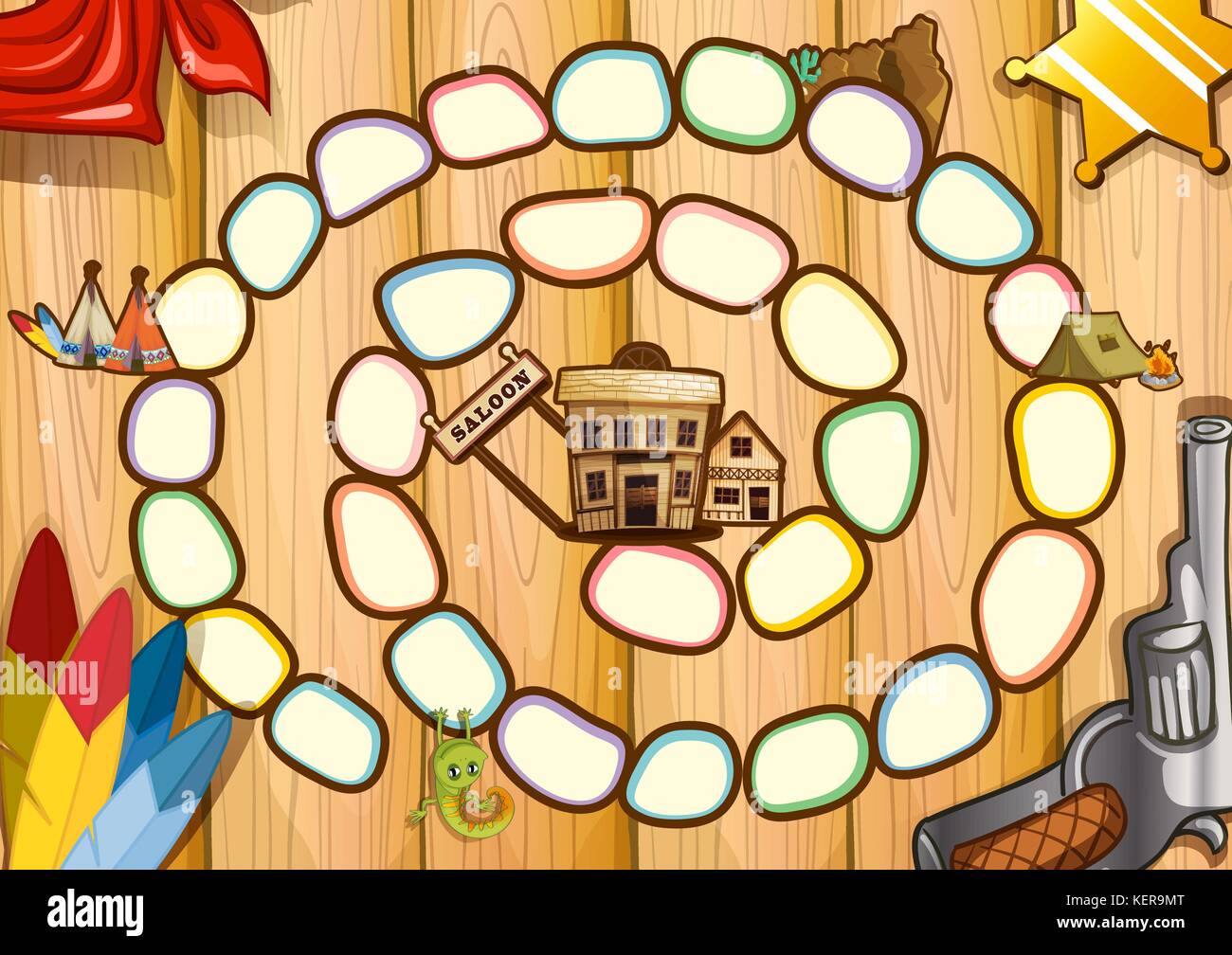 Board game with western theme Stock Vector Image & Art Alamy