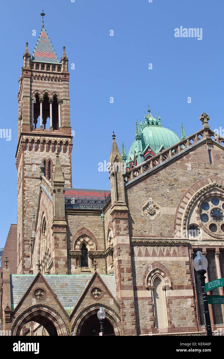 Old South Church on Boylston Street in Boston, Massachusetts Stock Photo