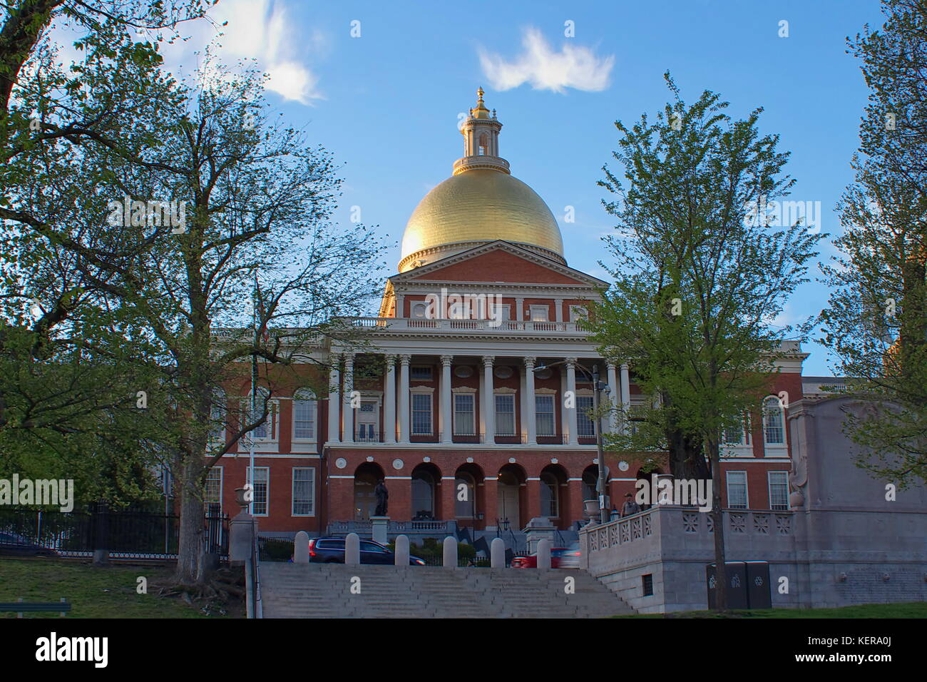 The Massachusetts State House In Boston Stock Photo