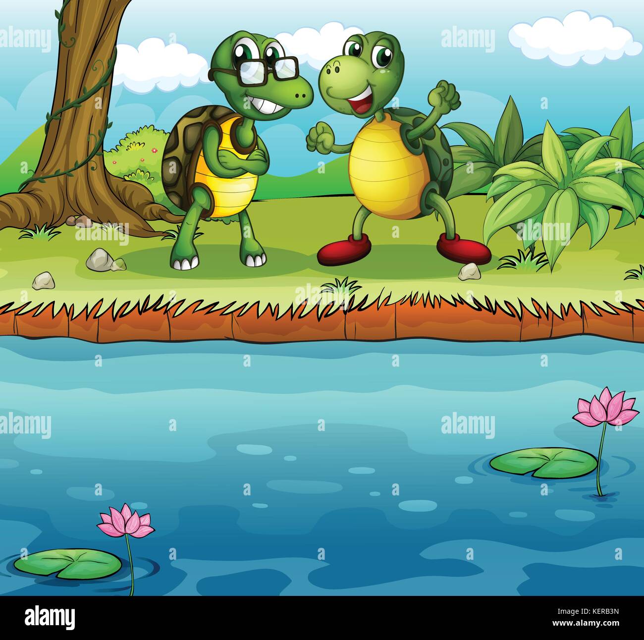 Turtles playing Stock Vector Images Alamy