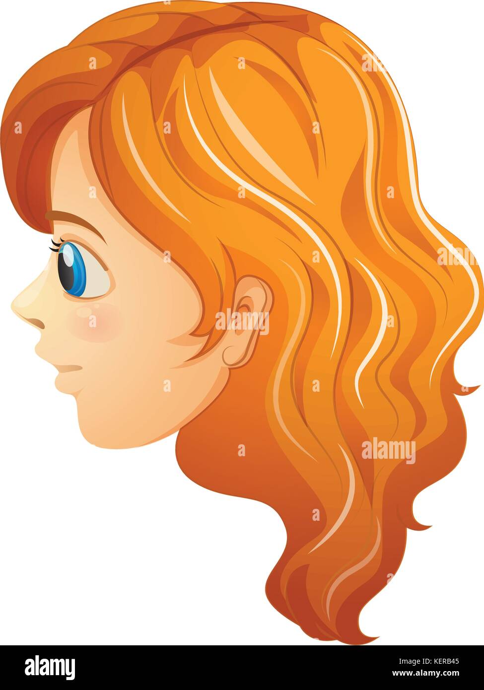 Side View Girl Clipart For Coloring