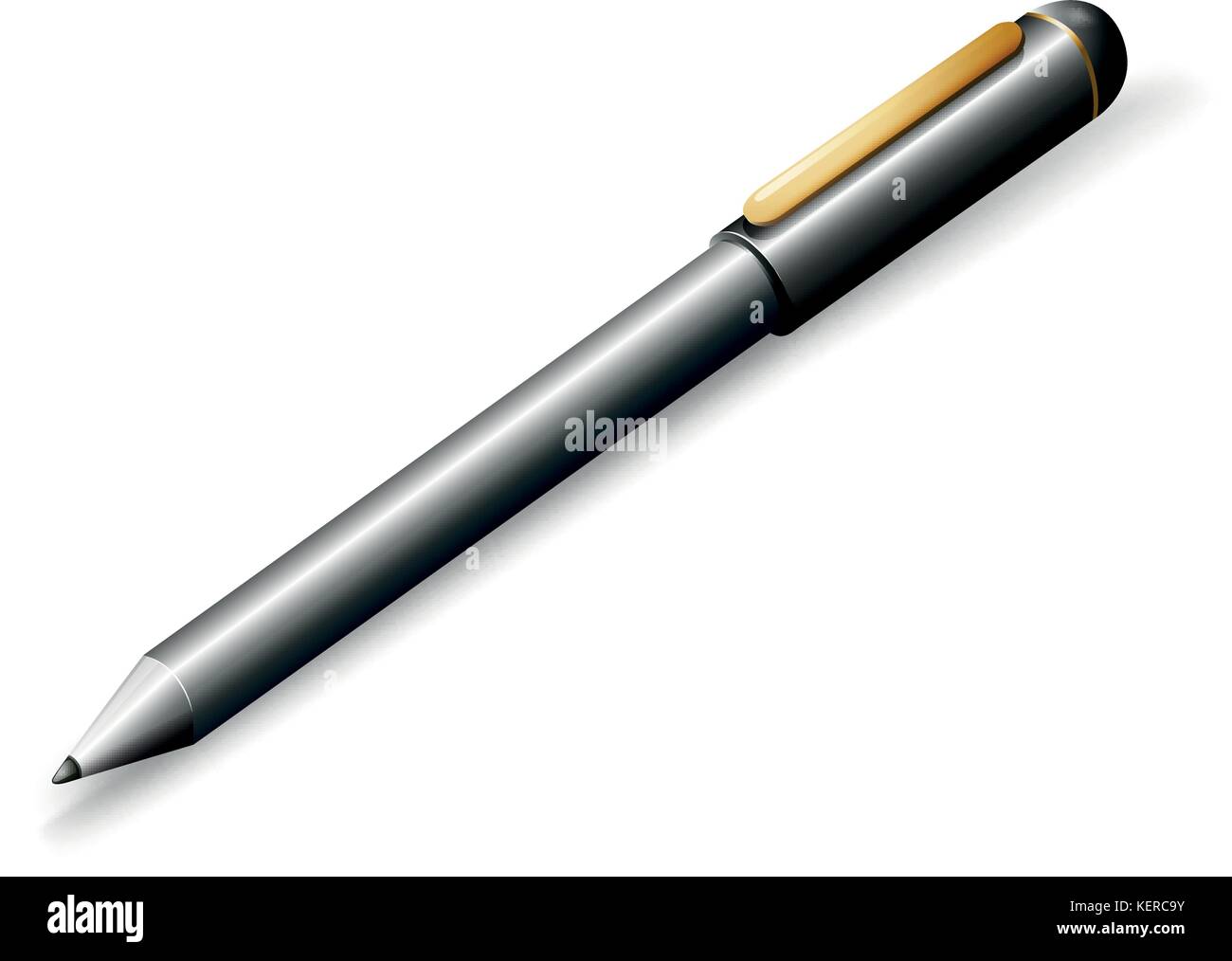 Illustration of a ballpen on a white background Stock Vector Image ...