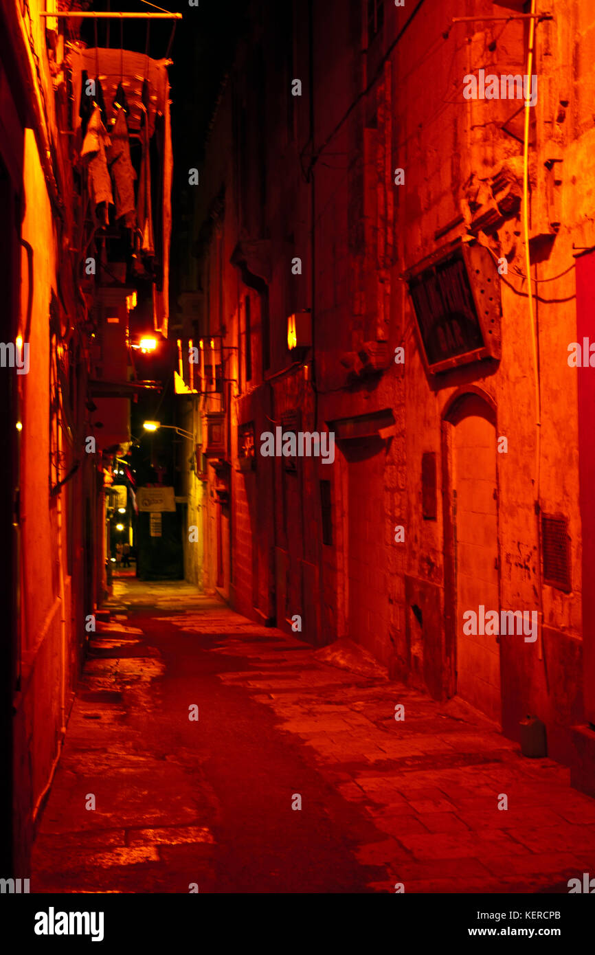 Malta's own Red Light District Strait Street in Valletta Stock Photo Alamy