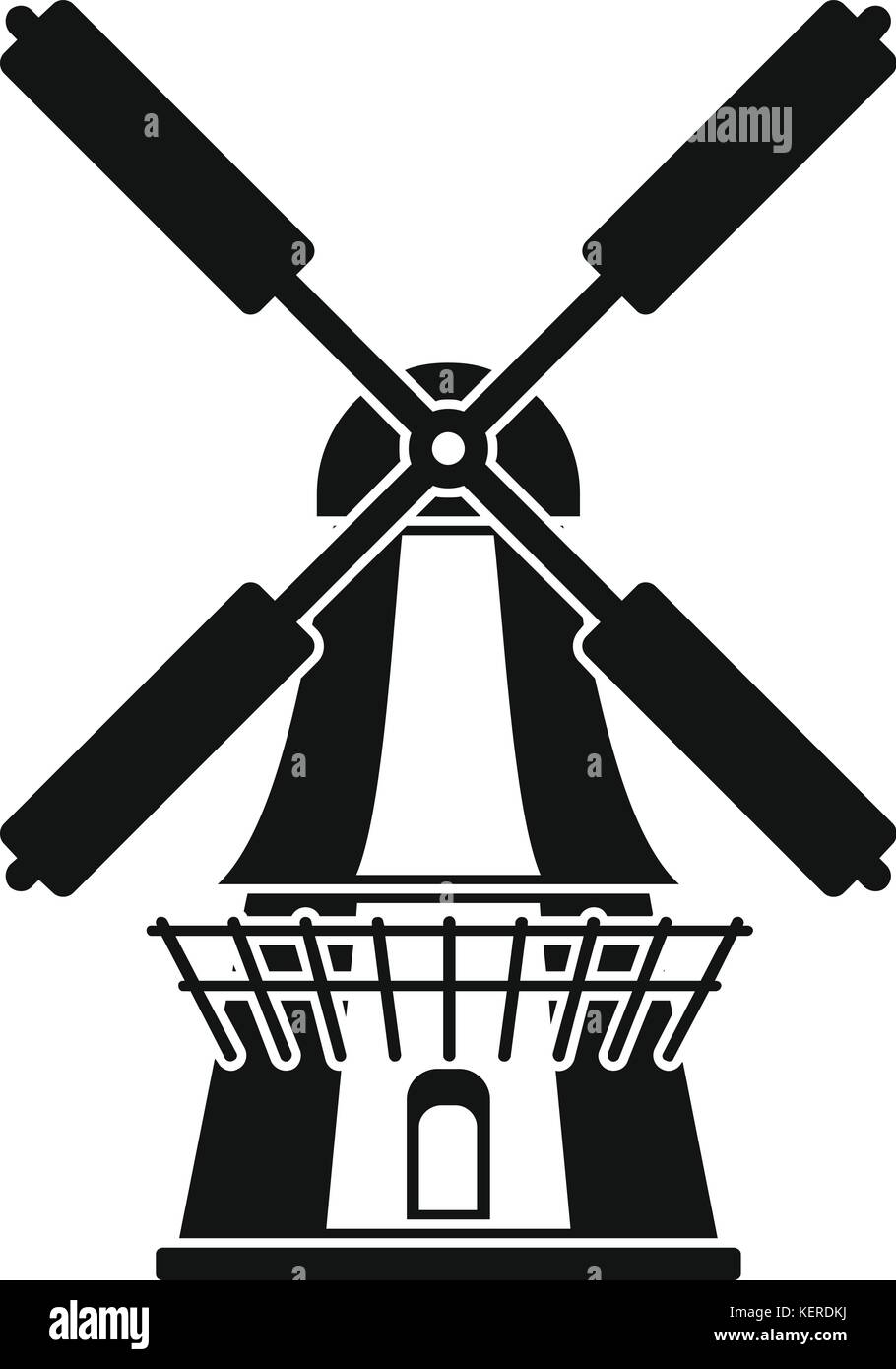 Windmill icon, simple style Stock Vector Image & Art - Alamy