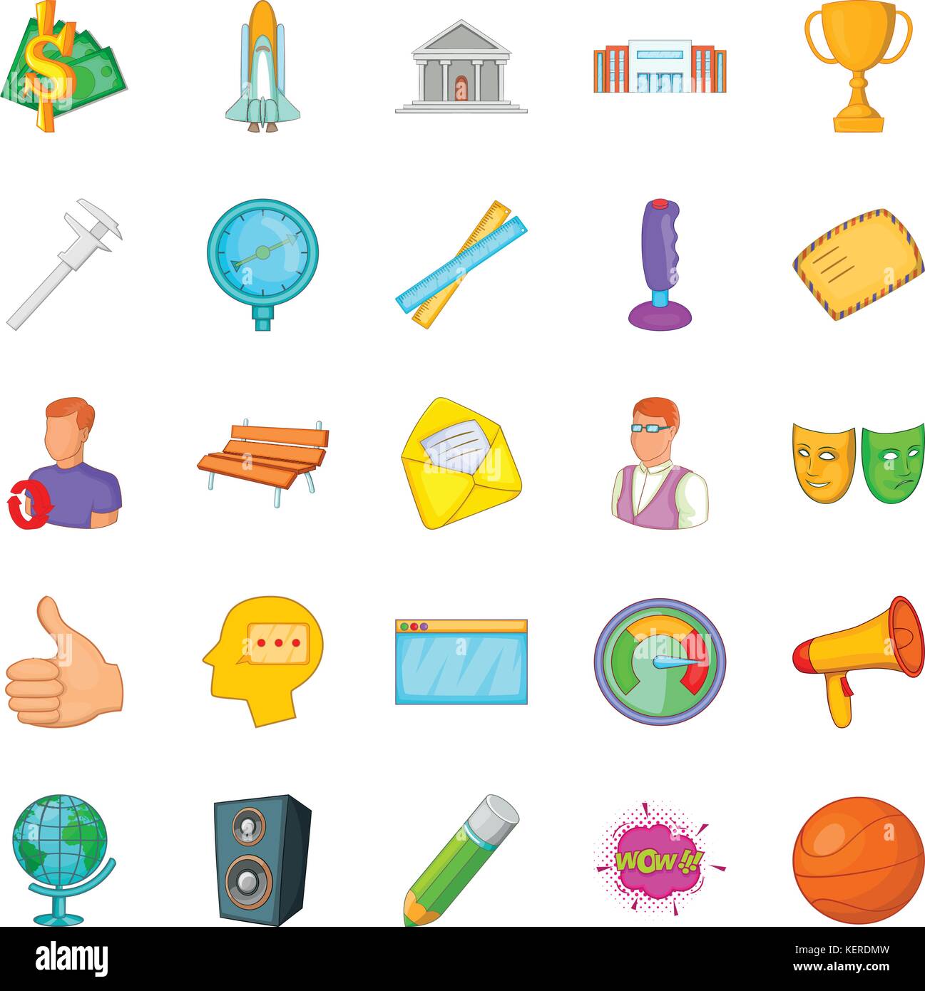 Teaching icons set, cartoon style Stock Vector Image & Art - Alamy