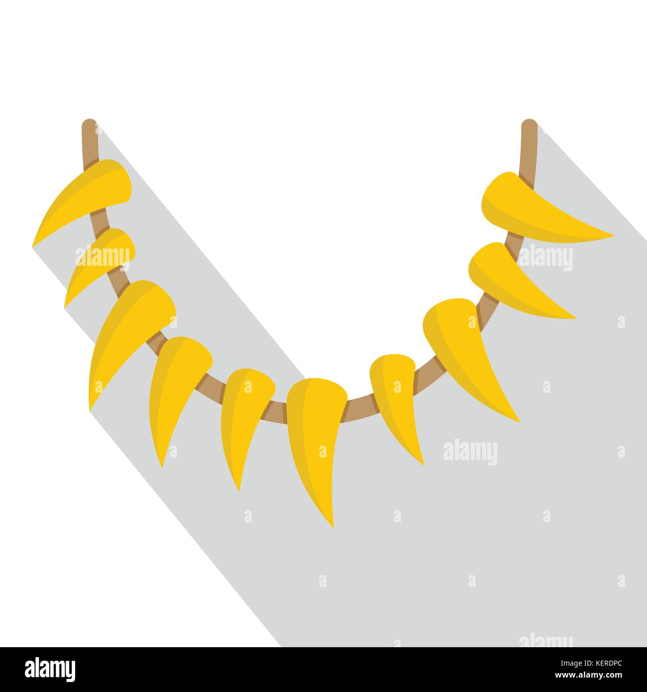 Tooth necklace icon, flat style Stock Vector Image & Art - Alamy