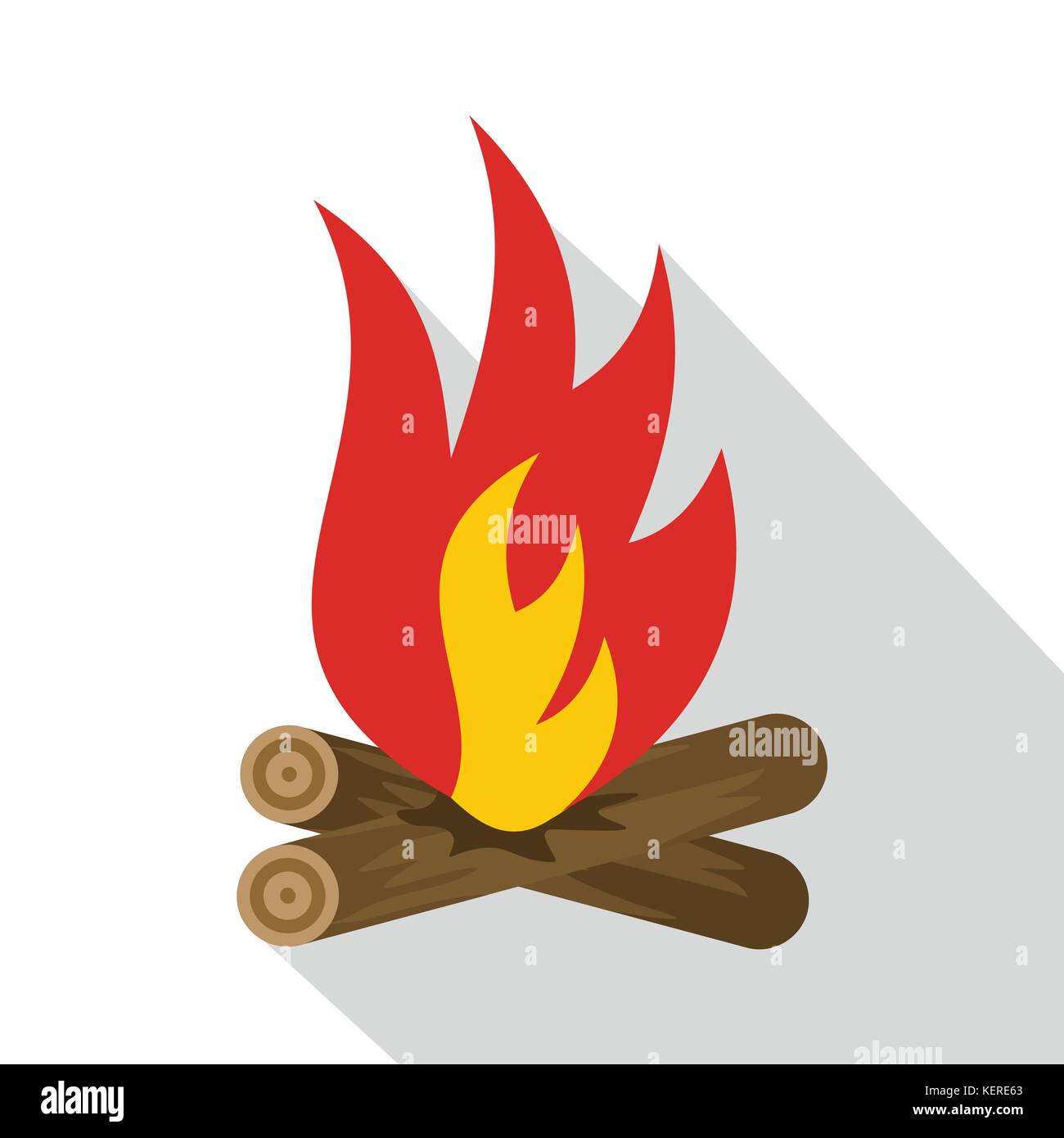 Bonfire icon, flat style Stock Vector Image & Art - Alamy