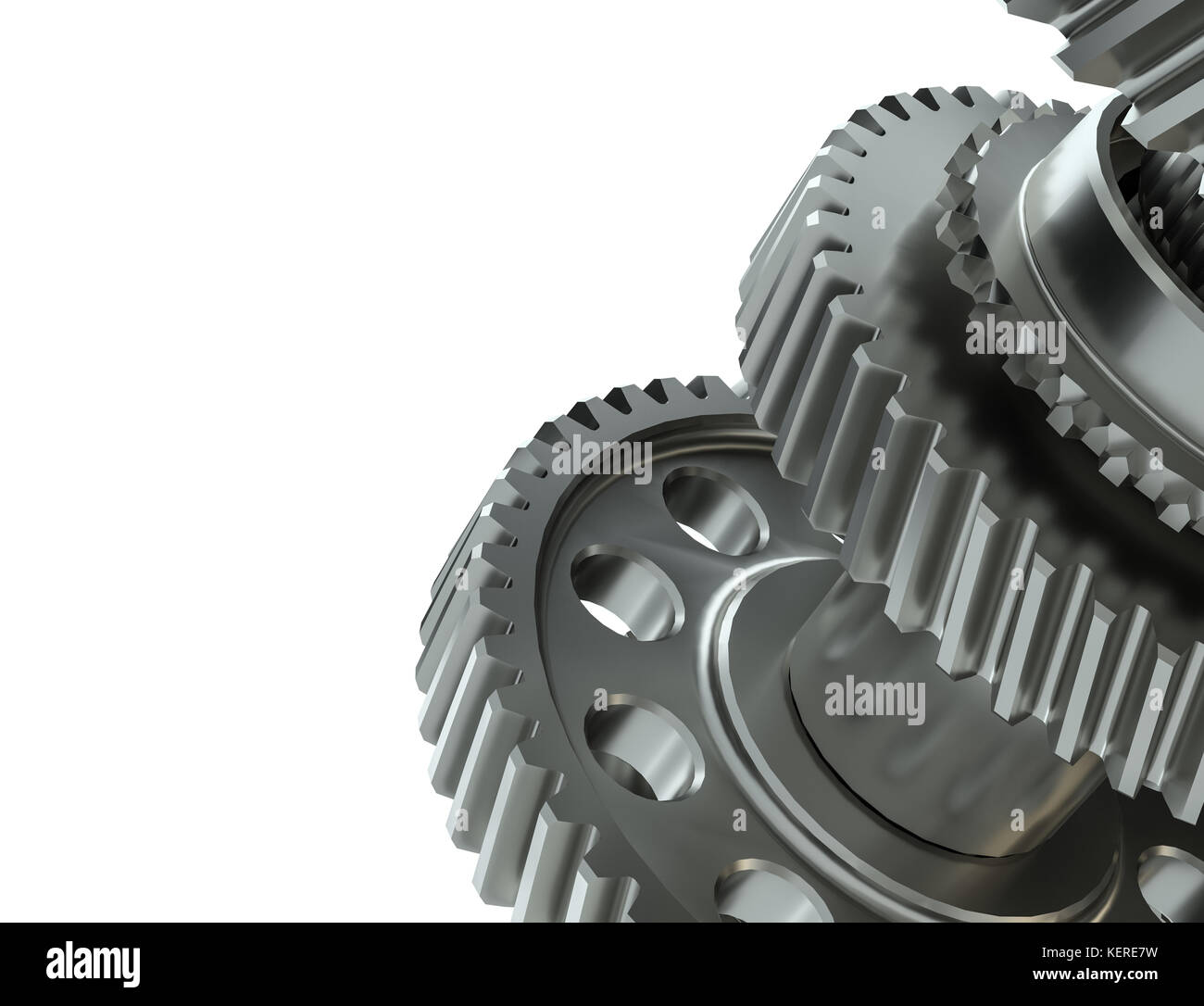 Cog gears mechanism concept. 3d illustration Stock Photo