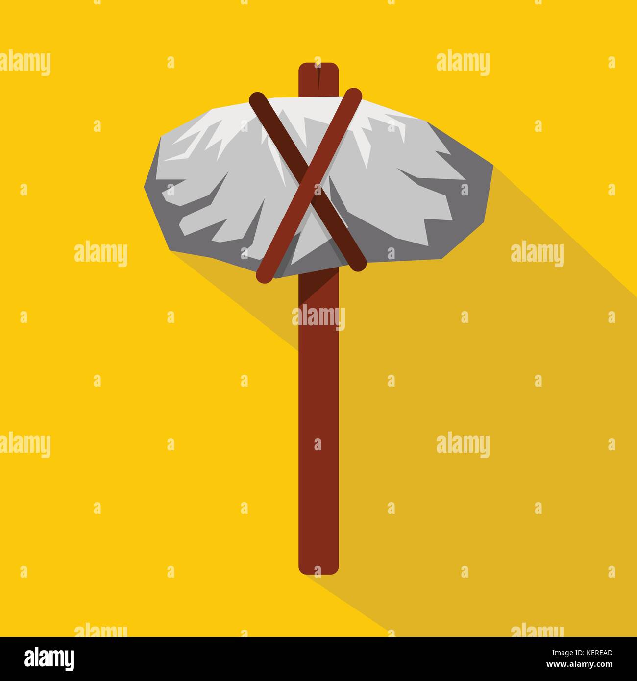 Stone hammer icon, flat style Stock Vector Image & Art - Alamy