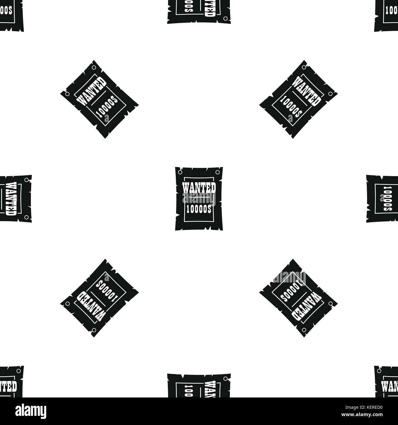 Vintage wanted poster pattern seamless black Stock Vector Image & Art ...