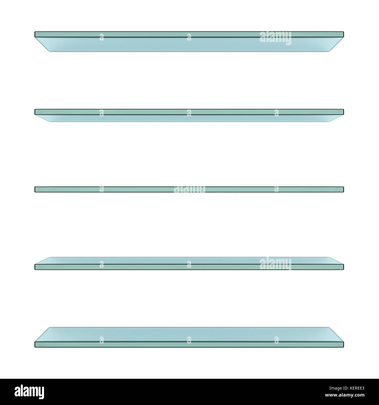 Realistic transparent glass shelves Stock Photo - Alamy